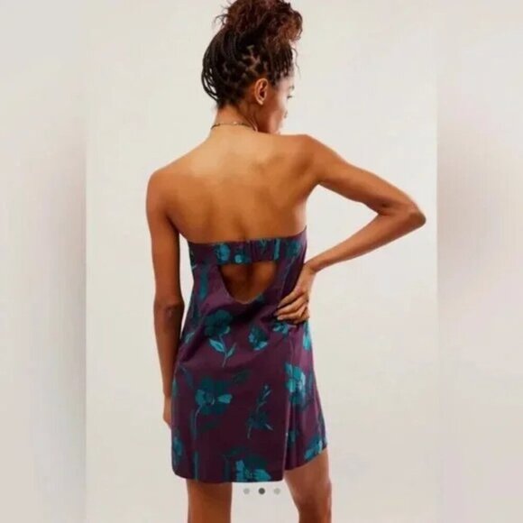 Free People Sonja Mini Tube Dress in Aubergine Combo - Picture 3 of 7